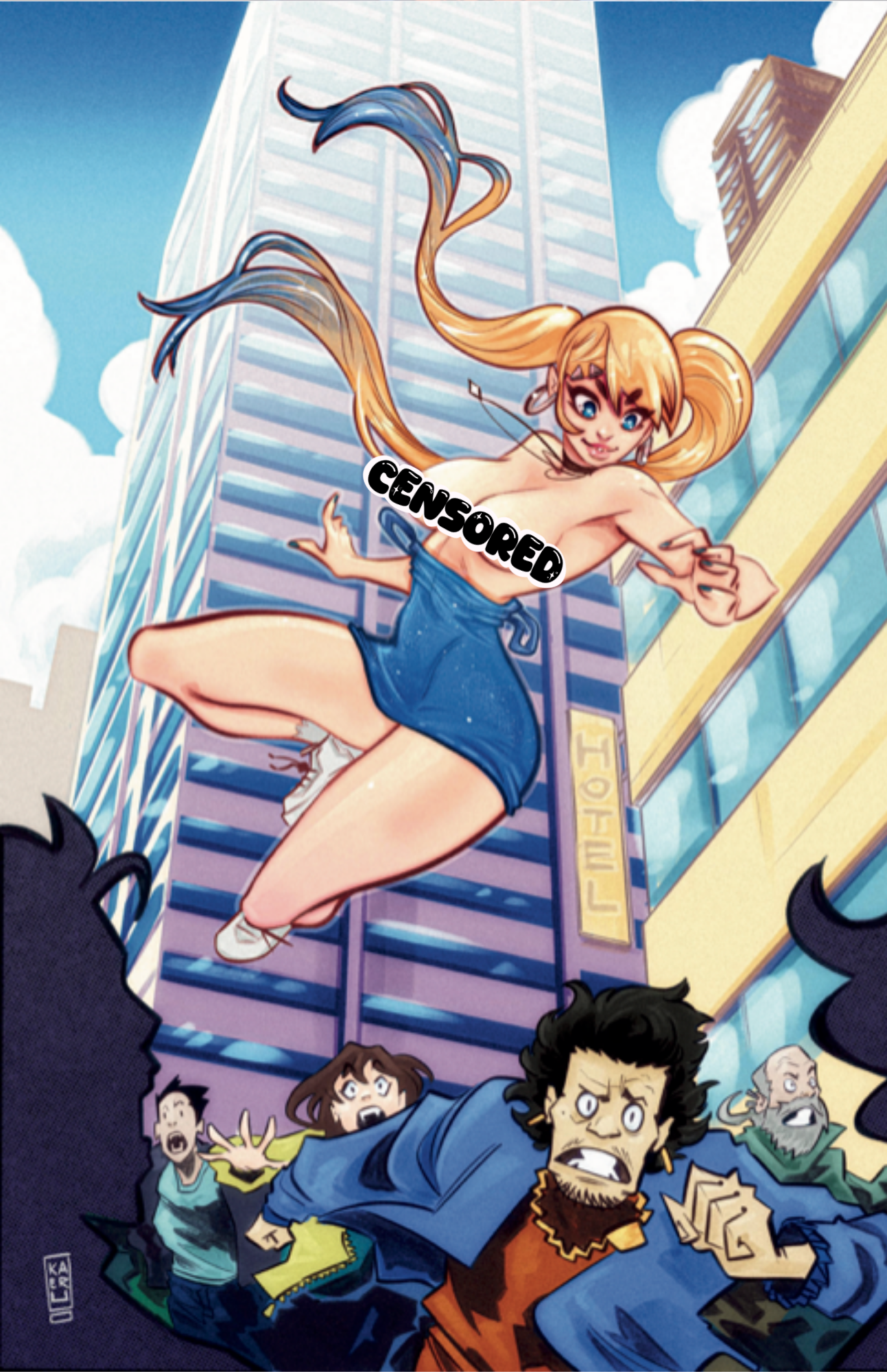 Art Print Cover C: Super Puff Chicks #1