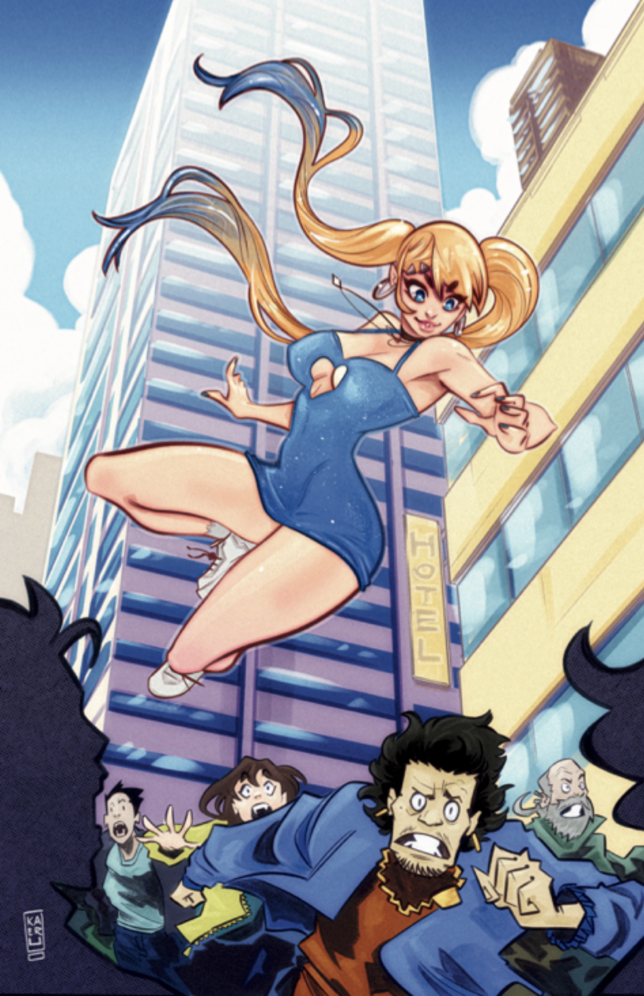 Art Print Cover C: Super Puff Chicks #1