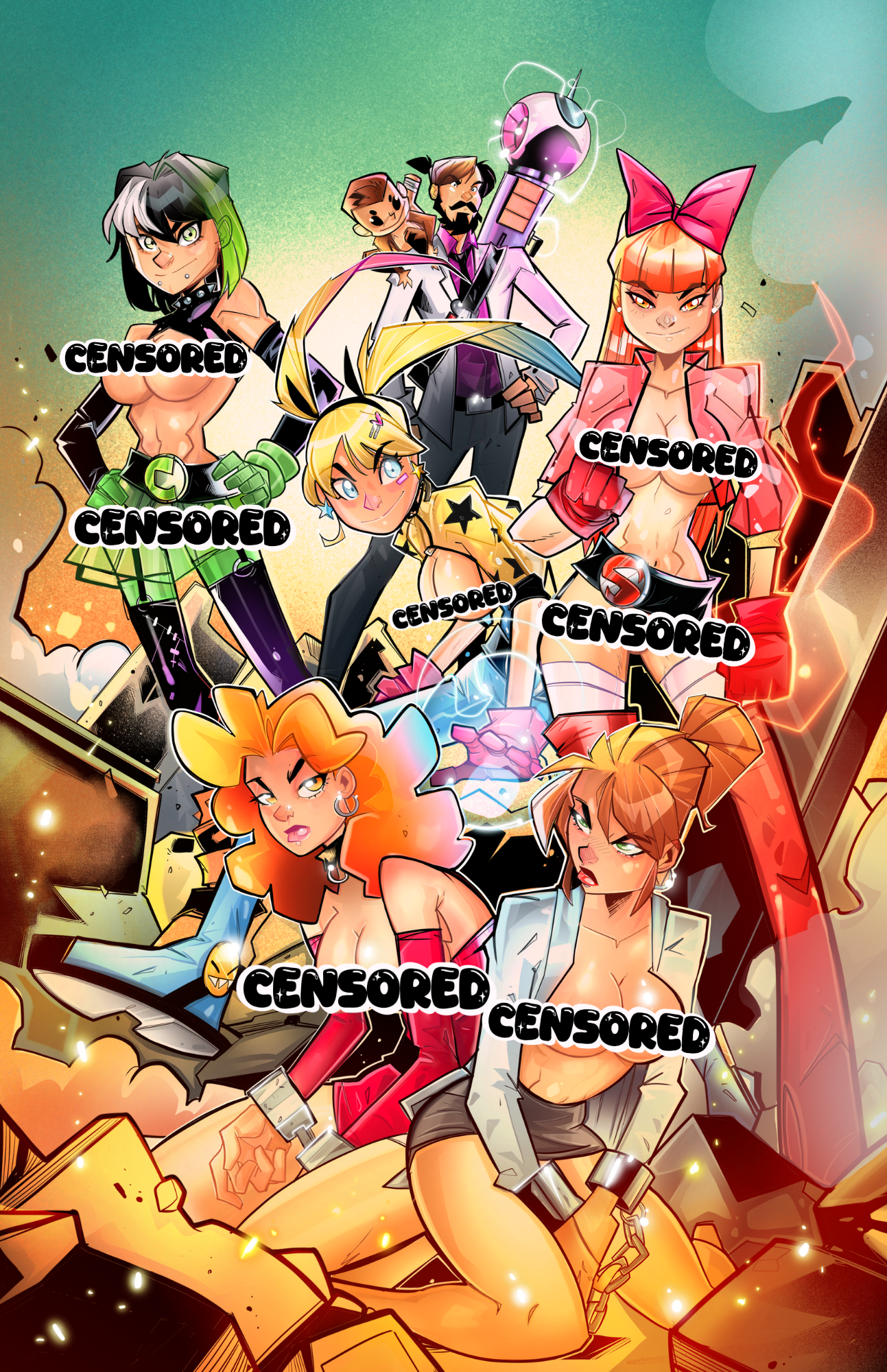 Art Print Cover C: Super Puff Chicks #6
