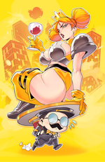 Art Print Cover B: Super Puff Chicks #7