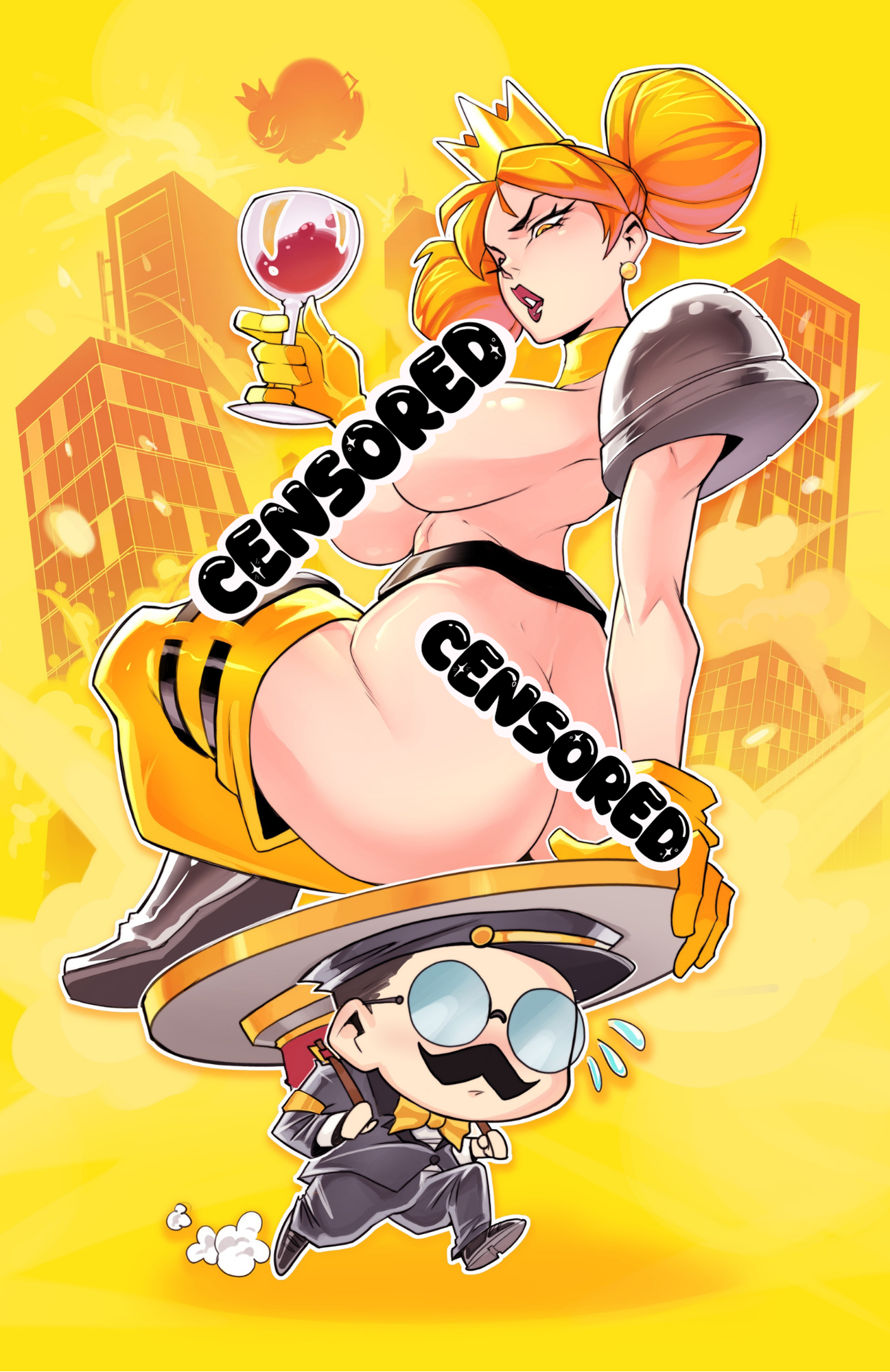 Art Print Cover B: Super Puff Chicks #7
