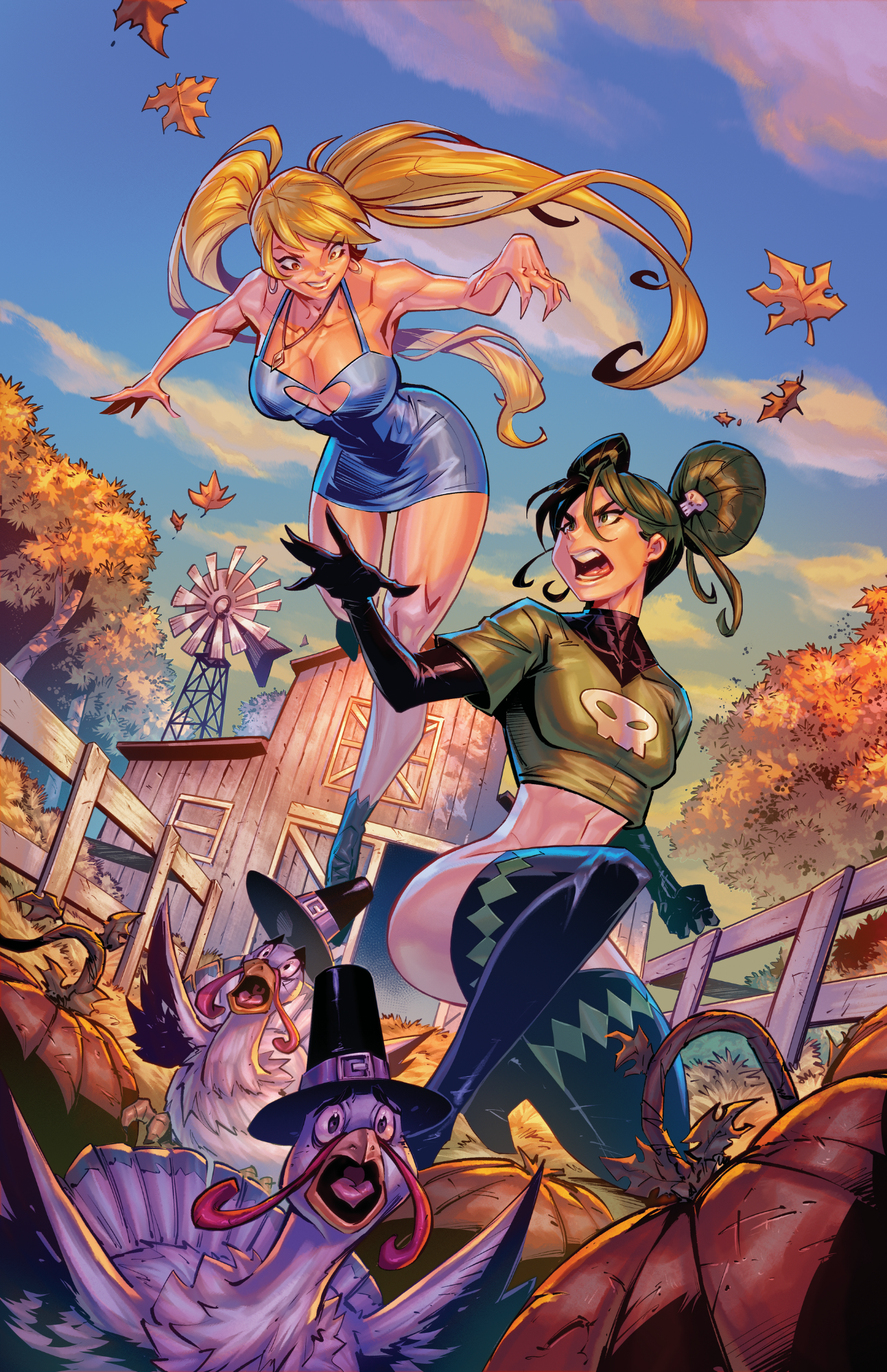 Art Print Cover B: Super Puff Chicks #5