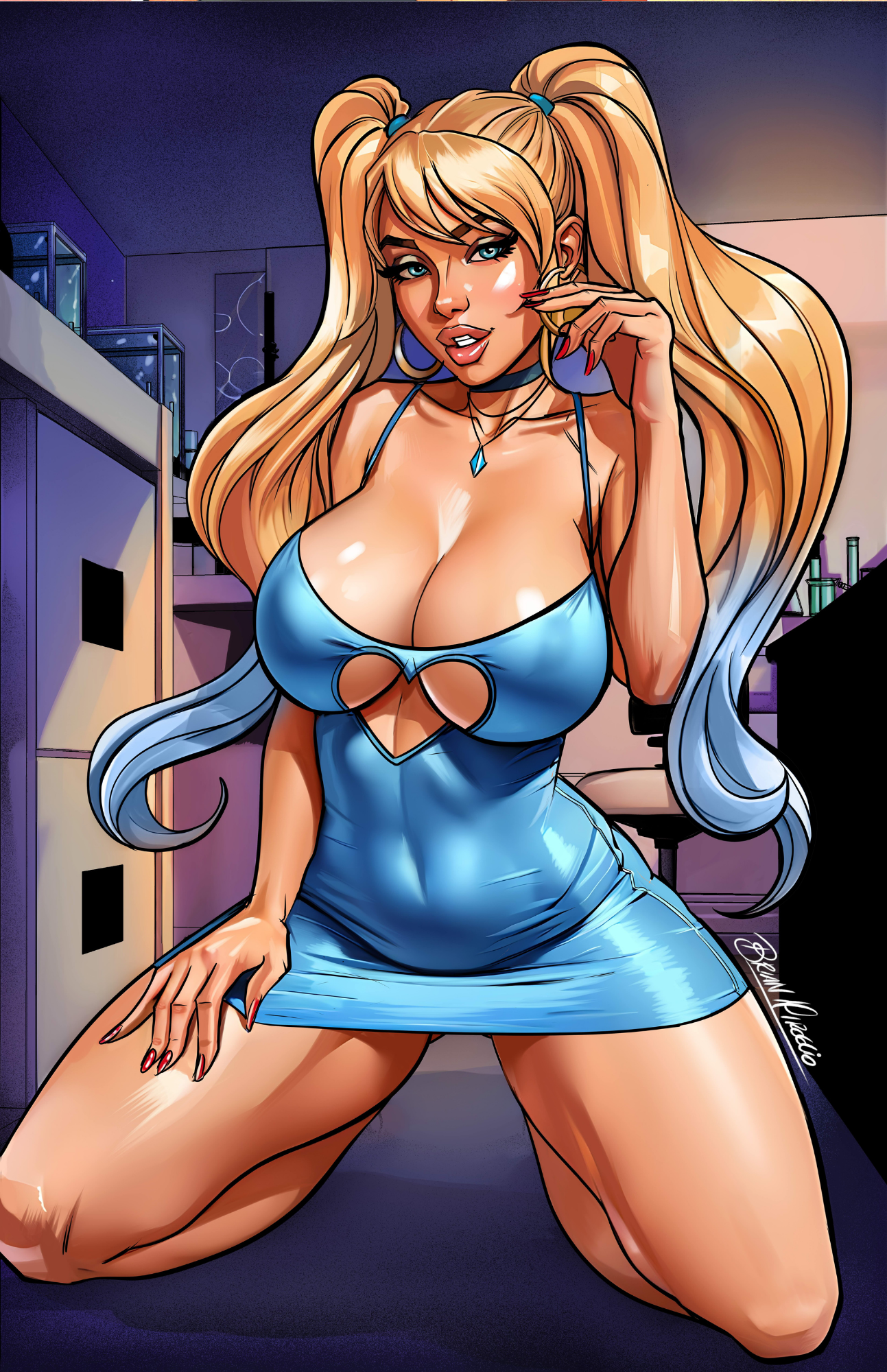 Art Print Cover B: Super Puff Chicks #2