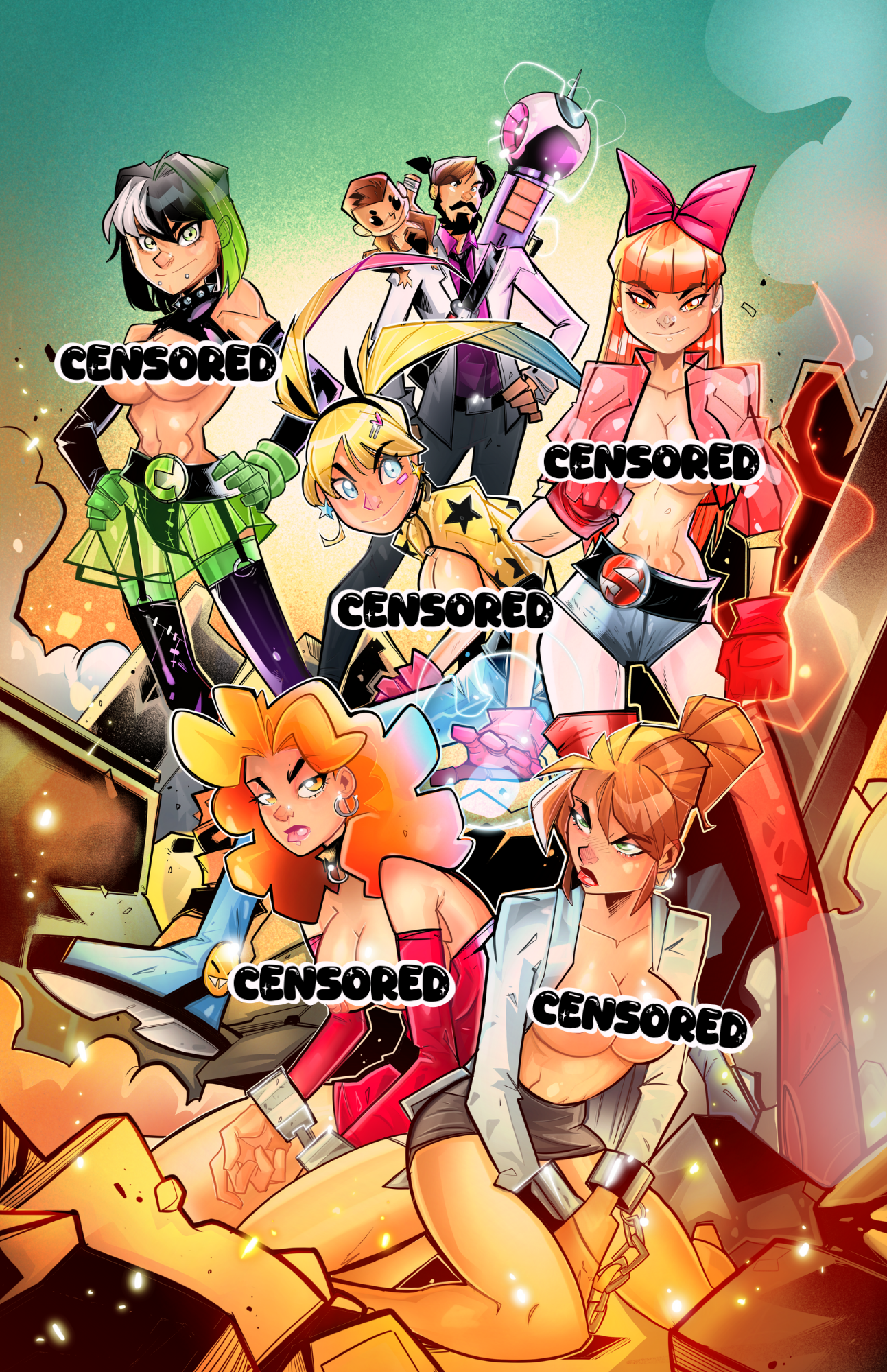 Art Print Cover C: Super Puff Chicks #6