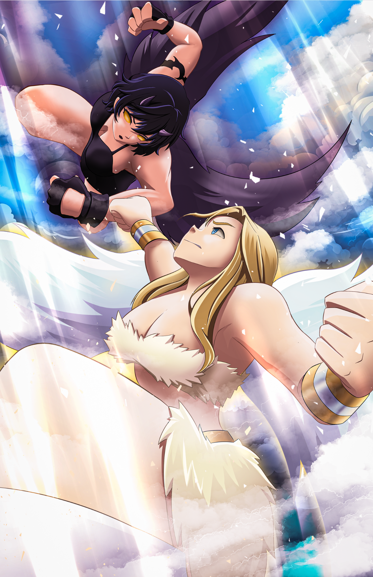 Art Print Cover B: Angels VS Demons