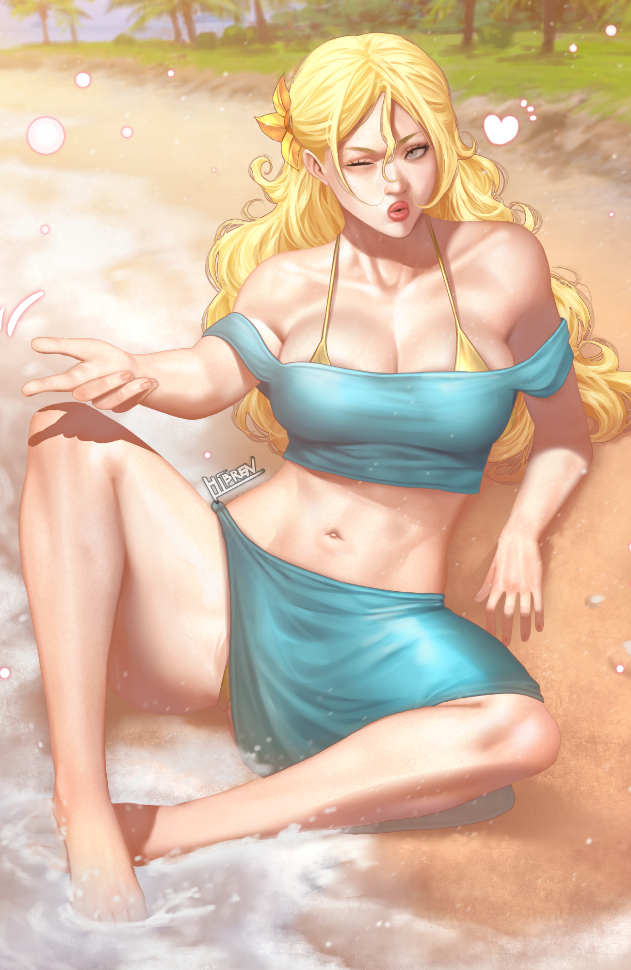 "Beach Baddie" - Total Sexy Island Art Print